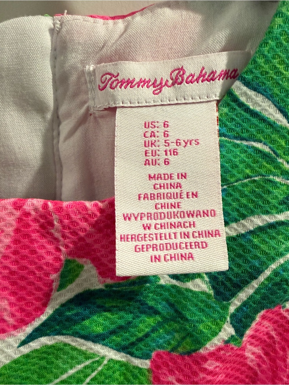 Tommy Bahama Pink and Green Floral Kid Dress - Picture 3 of 7